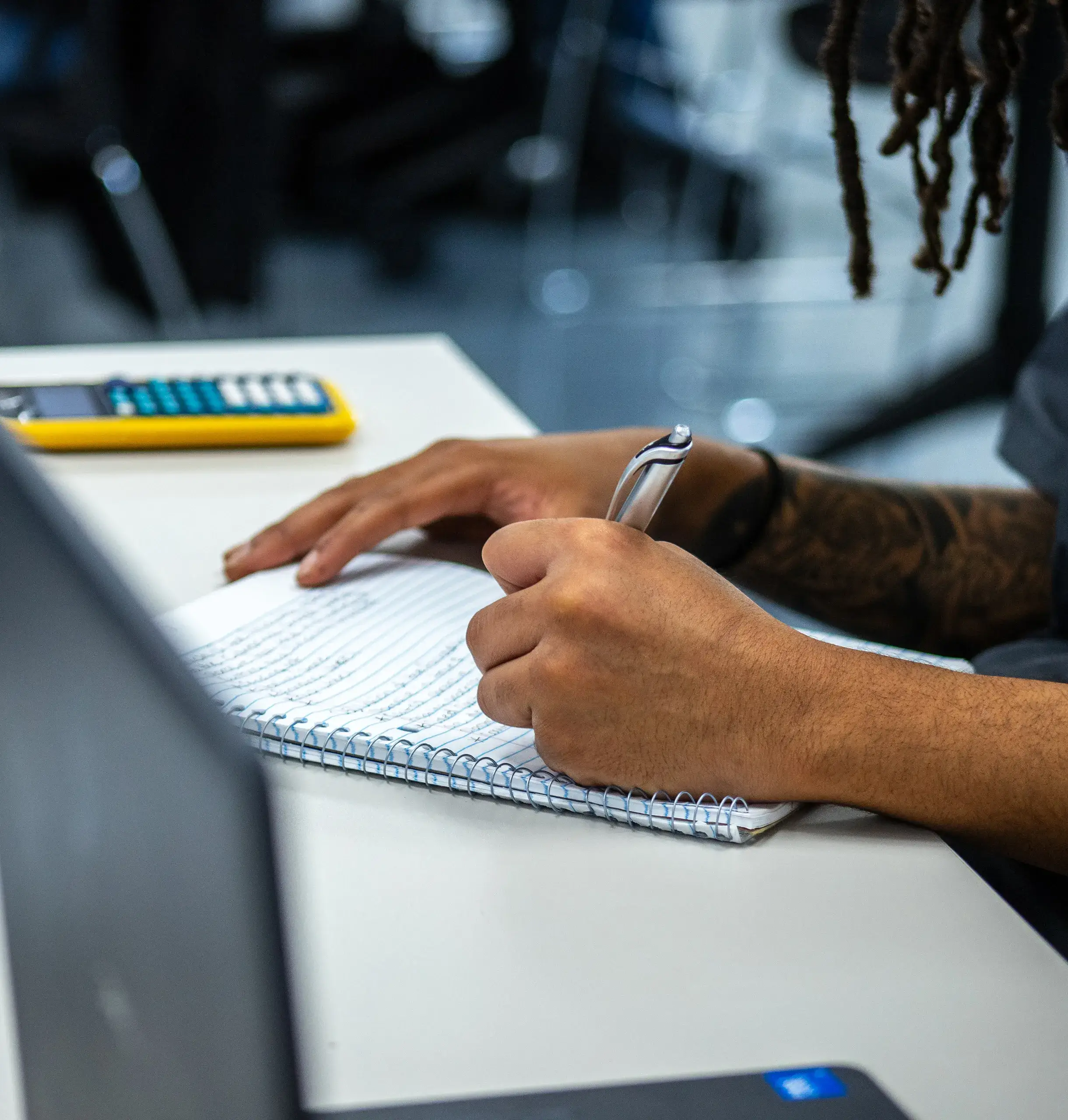 Participant writing notes