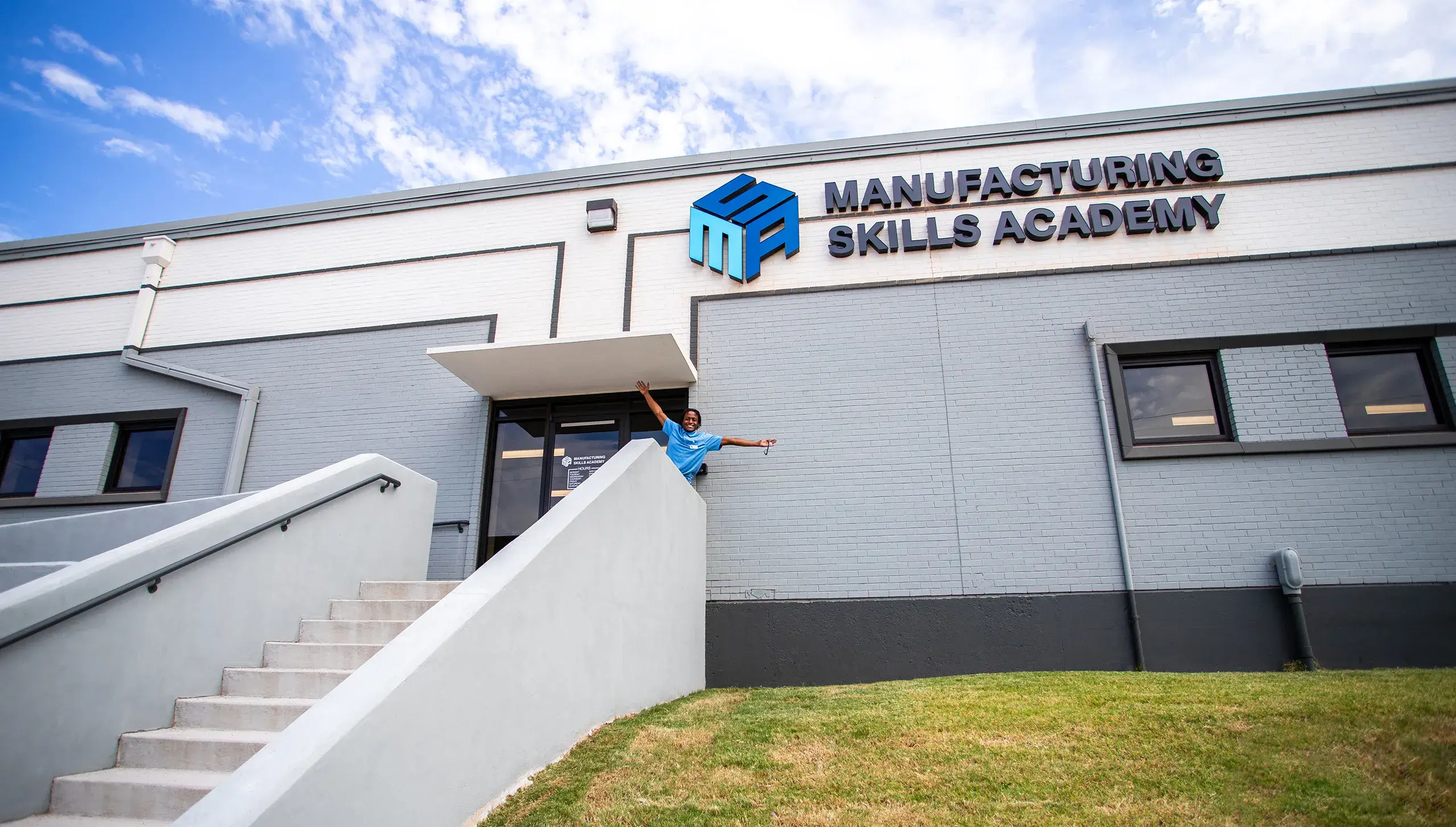 MSA participant outside of building